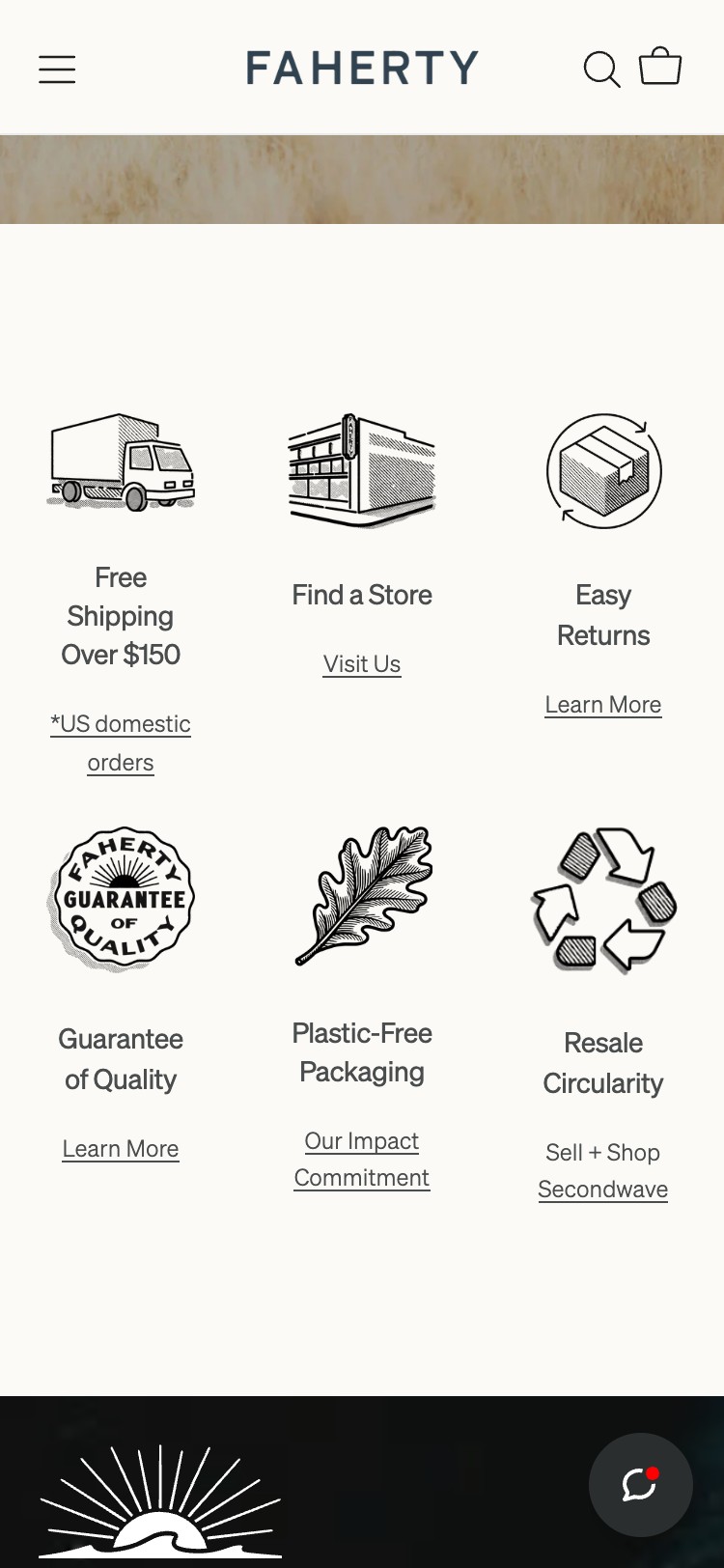 Faherty Brand — Homepage (Mobile)
