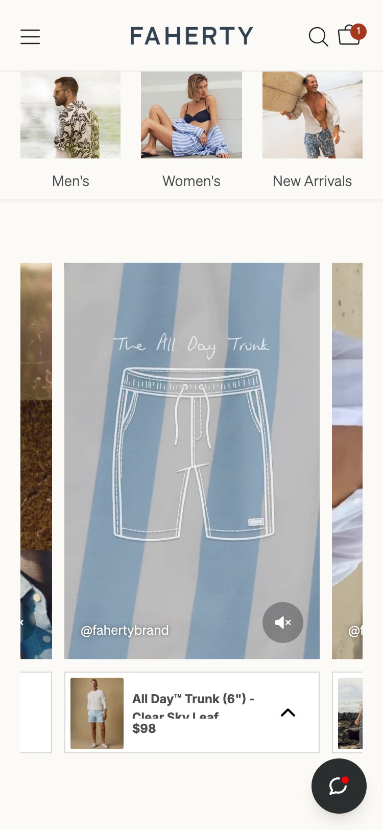 Faherty Brand — Homepage Social Proof (Mobile)