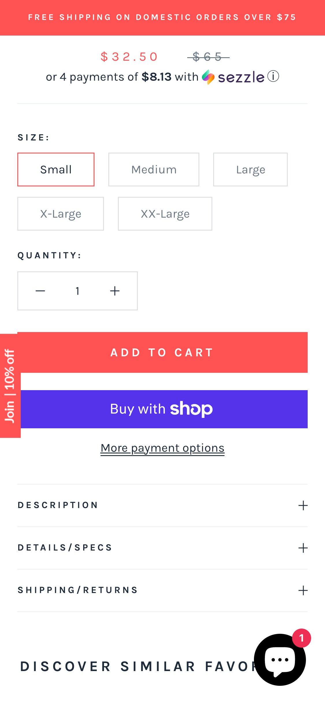 Sportique — PDP (Mobile)